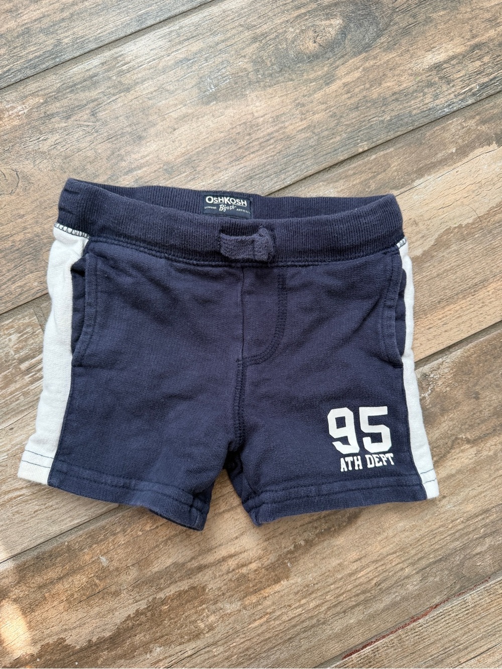 OshKosh B'gosh Navy Shorts with Light Gray Side Stripes